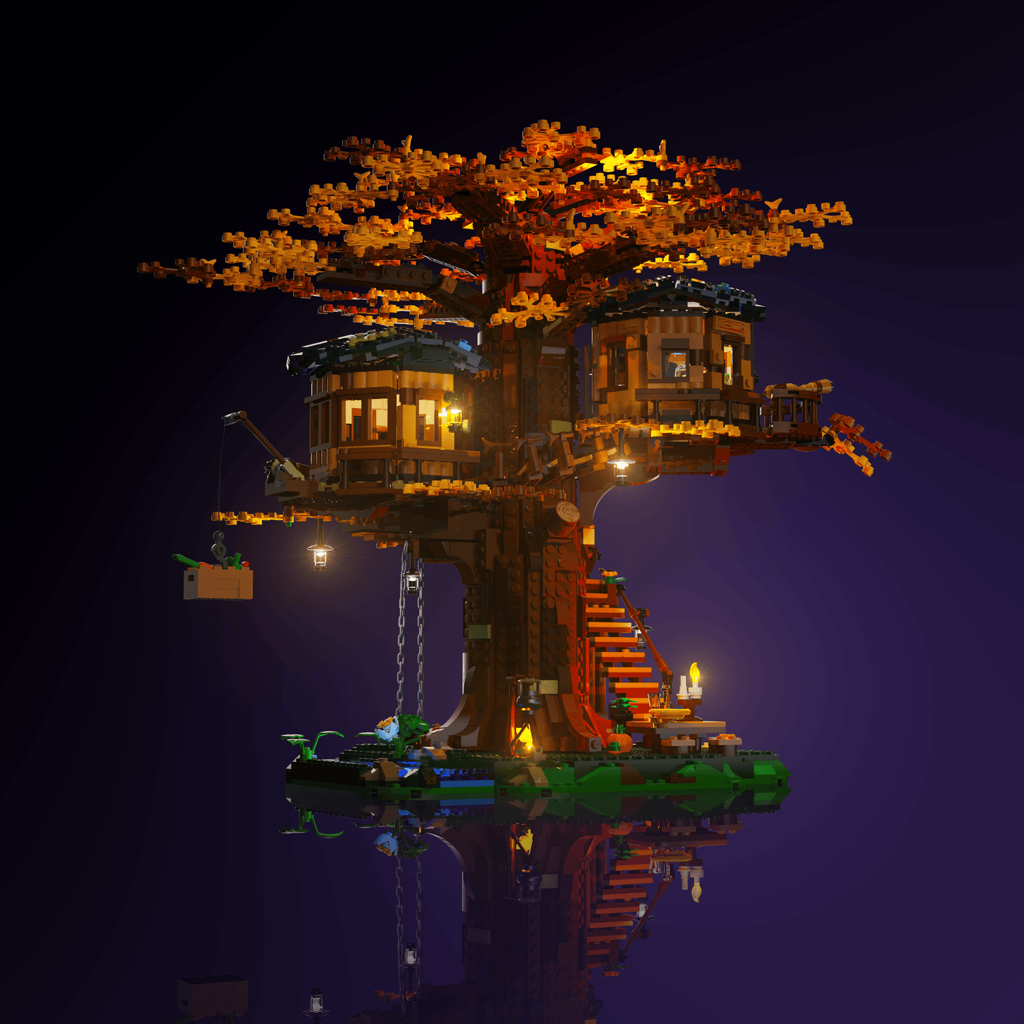 LED upgrade for LEGO Tree House display piece for collectors fans and adult builders gift idea birthday christmas