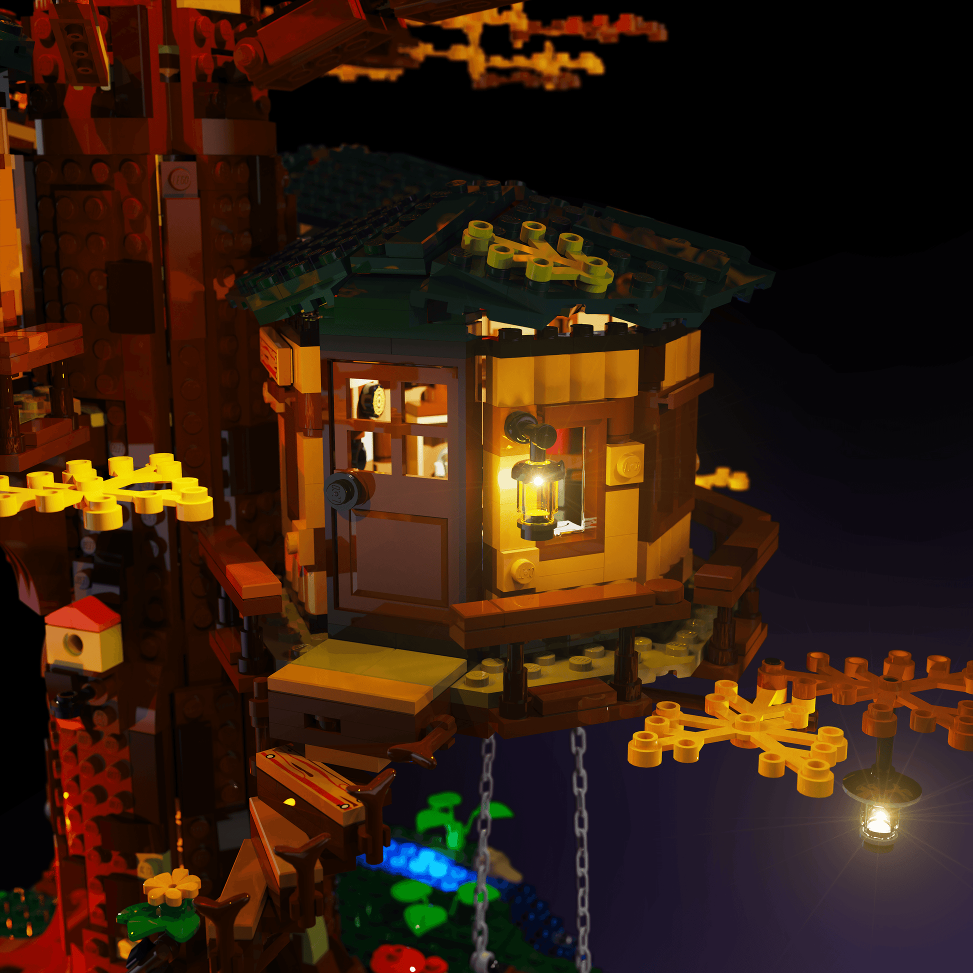 LED upgrade for LEGO Tree House display piece for collectors fans and adult builders gift idea birthday christmas