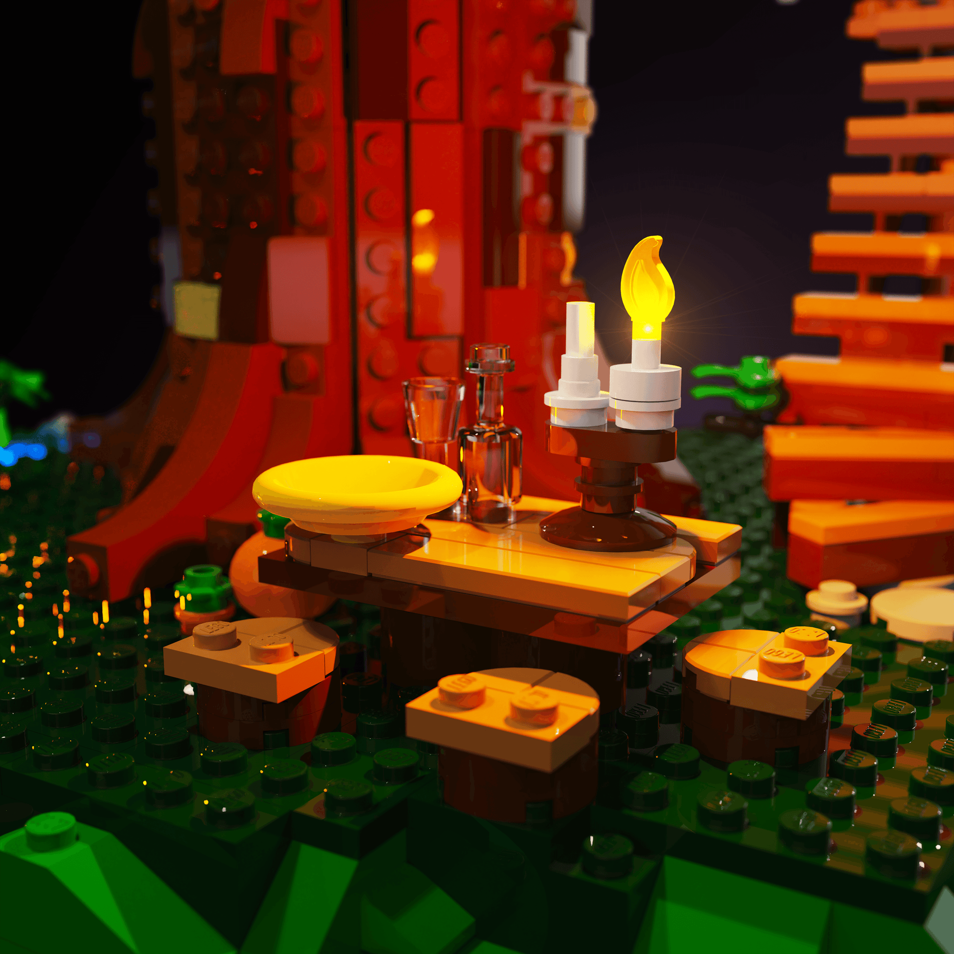 LED light kit for LEGO Tree House model with USB and battery powered glow upgrade for adult builders display