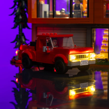 lighting kit for LEGO Twilight The Cullen House adds illuminated windows interiors and detail to the finished build for shelf display