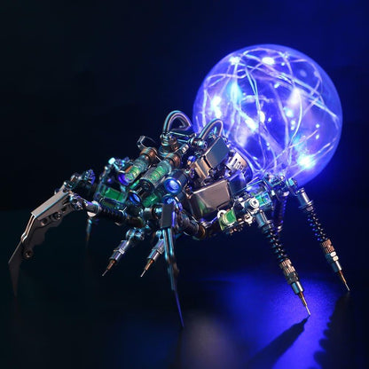 led spider desk lamp blue acrylic globe head articulated metal legs usb rechargeable mood light gift