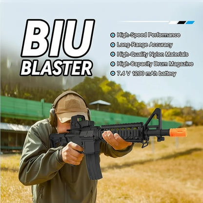 M4 toy gel blaster rifle electric full-auto nylon body telescoping stock outdoor backyard play set