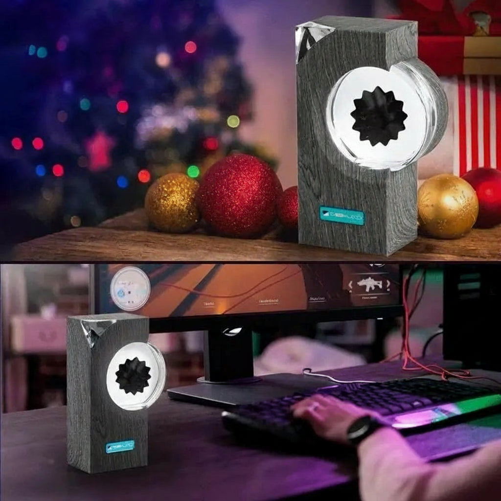 Puzzloria Magnetic Fluid Music Rhythm Lamp Ferrofluid Sound Visualizer Desktop Decoration