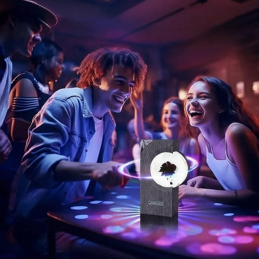 Puzzloria Magnetic Fluid Music Rhythm Lamp Ferrofluid Sound Visualizer Desktop Decoration