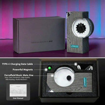 Puzzloria Magnetic Fluid Music Rhythm Lamp Ferrofluid Sound Visualizer Desktop Decoration