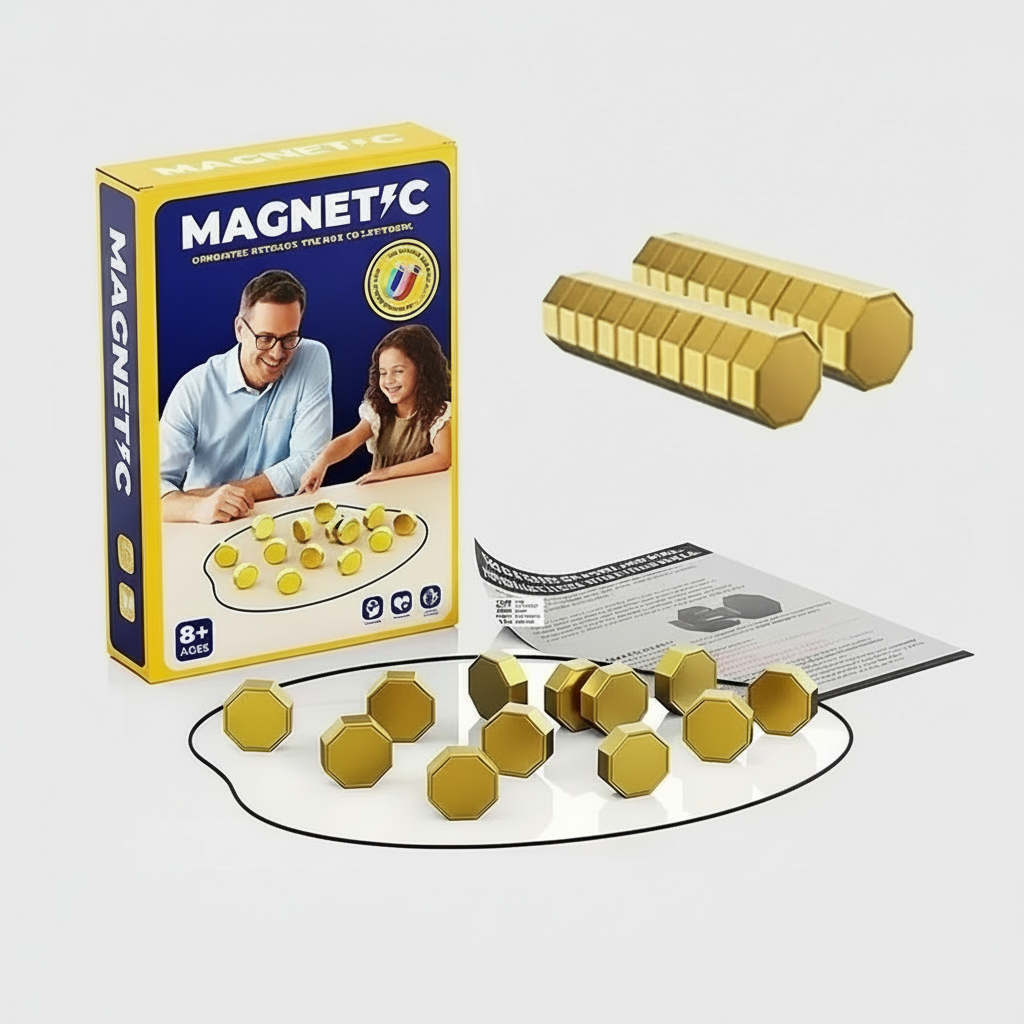 Puzzloria Magnetic Stones Strategy Game 2 Player Interactive Board Game Family Party Ages 8+