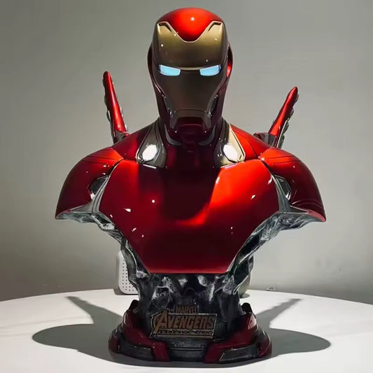 Avengers Marvel Iron Man MK50 Half Body 36cm Resin Statue - Collectible Desktop Ornament Gift Action Figure