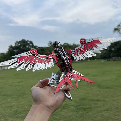 red mechanical eagle predator falcon outdoor scale shot 3d metal stainless steel model kit bionic bird display - Gold Eagle, Silver Eagle, Red Eagle