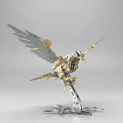 mechanical eagle predator falcon gold side render 3d metal stainless steel model kit DIY adult hobby steampunk - Gold Eagle, Silver Eagle, Red Eagle