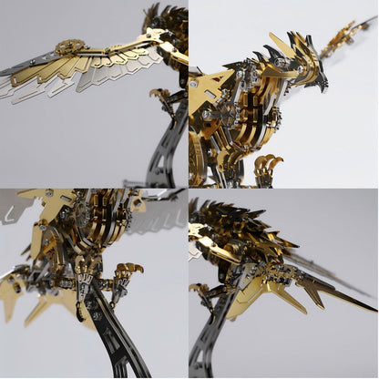 mechanical eagle predator falcon detail composite gold 3d metal stainless steel laser-cut wing head talon kit - Gold Eagle, Silver Eagle, Red Eagle