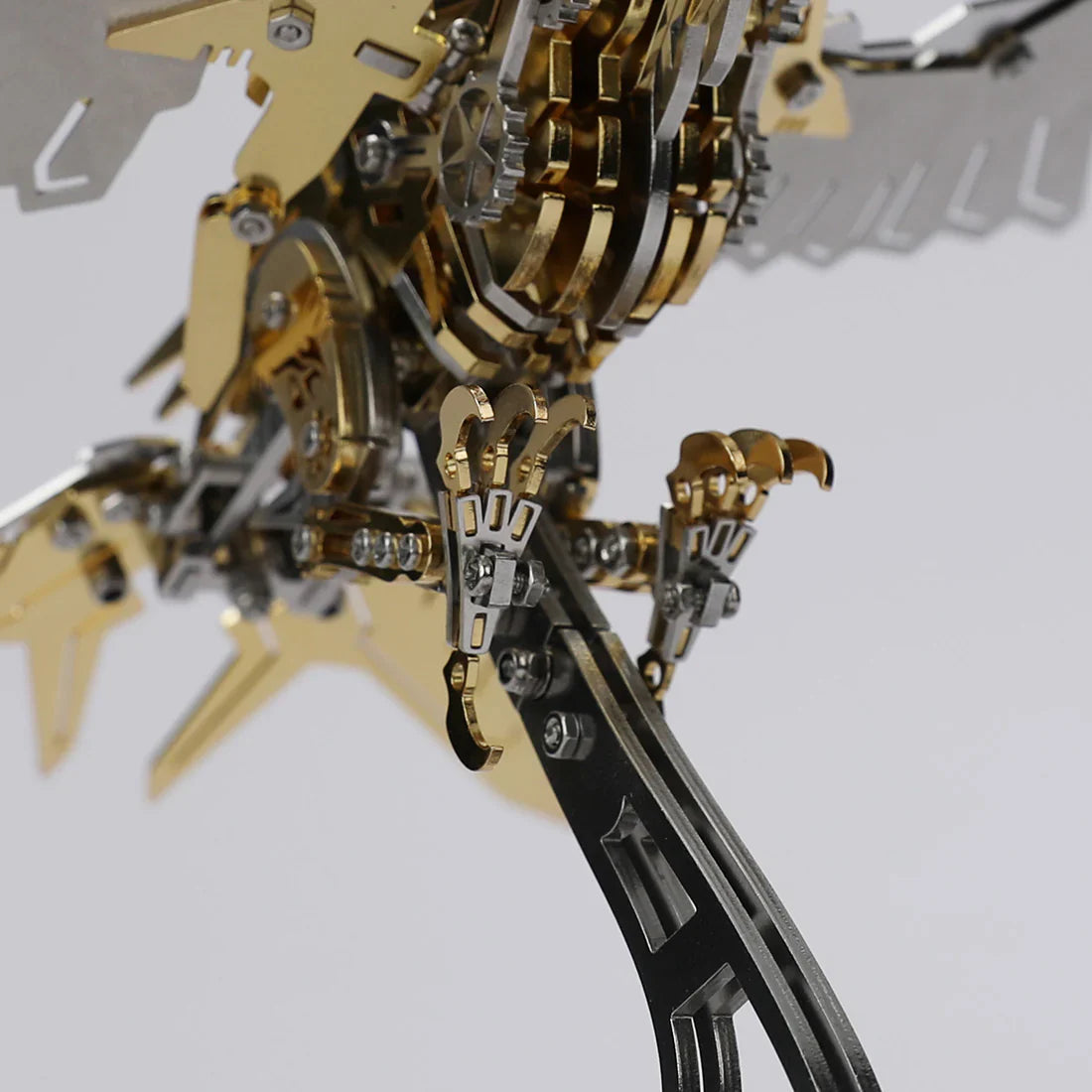 mechanical eagle predator falcon talon close-up gold 3d metal stainless steel laser-cut model kit detail - Gold Eagle, Silver Eagle, Red Eagle