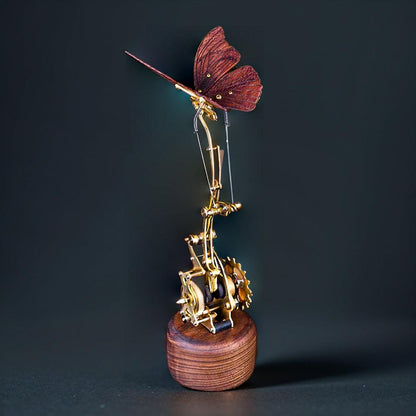 mechanical butterfly model kit two wing sets wooden colorful transparent wings kinetic decor gift idea MP0020, MP0023