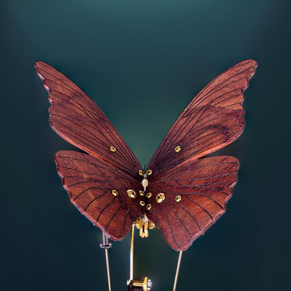 brass butterfly model kit wireless charging base adjustable wing speed kinetic mechanical sculpture decor MP0020, MP0023
