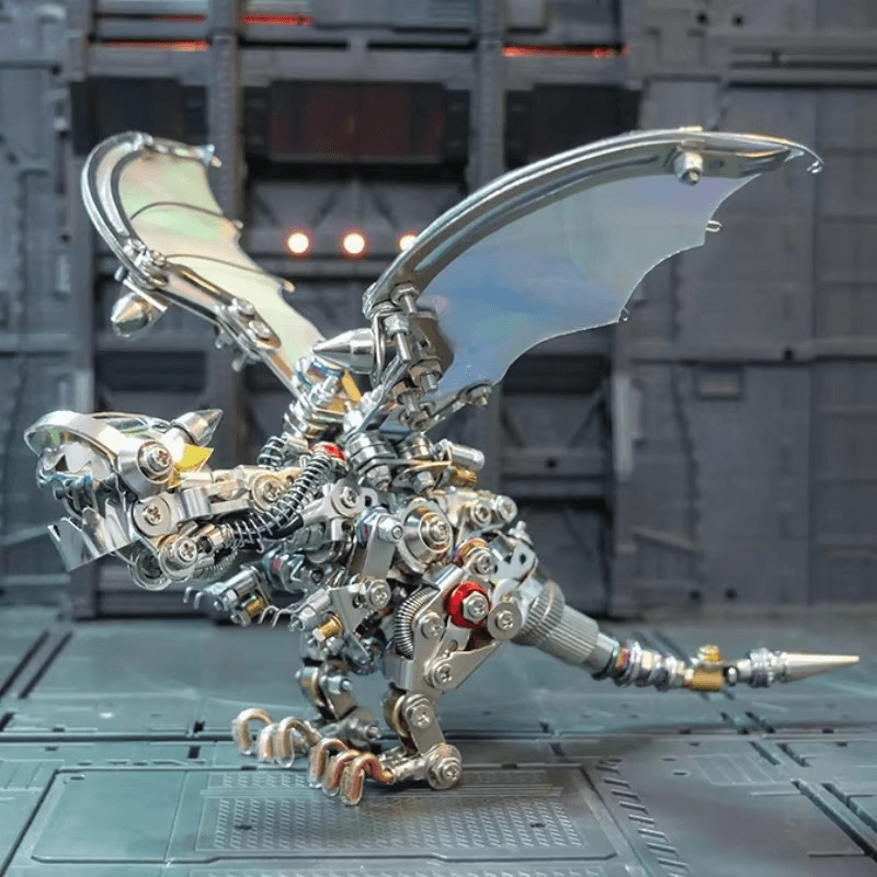 metal dragon puzzle kit for ages 14 and up as a hands on hobby build and screen free evening project, Colorful