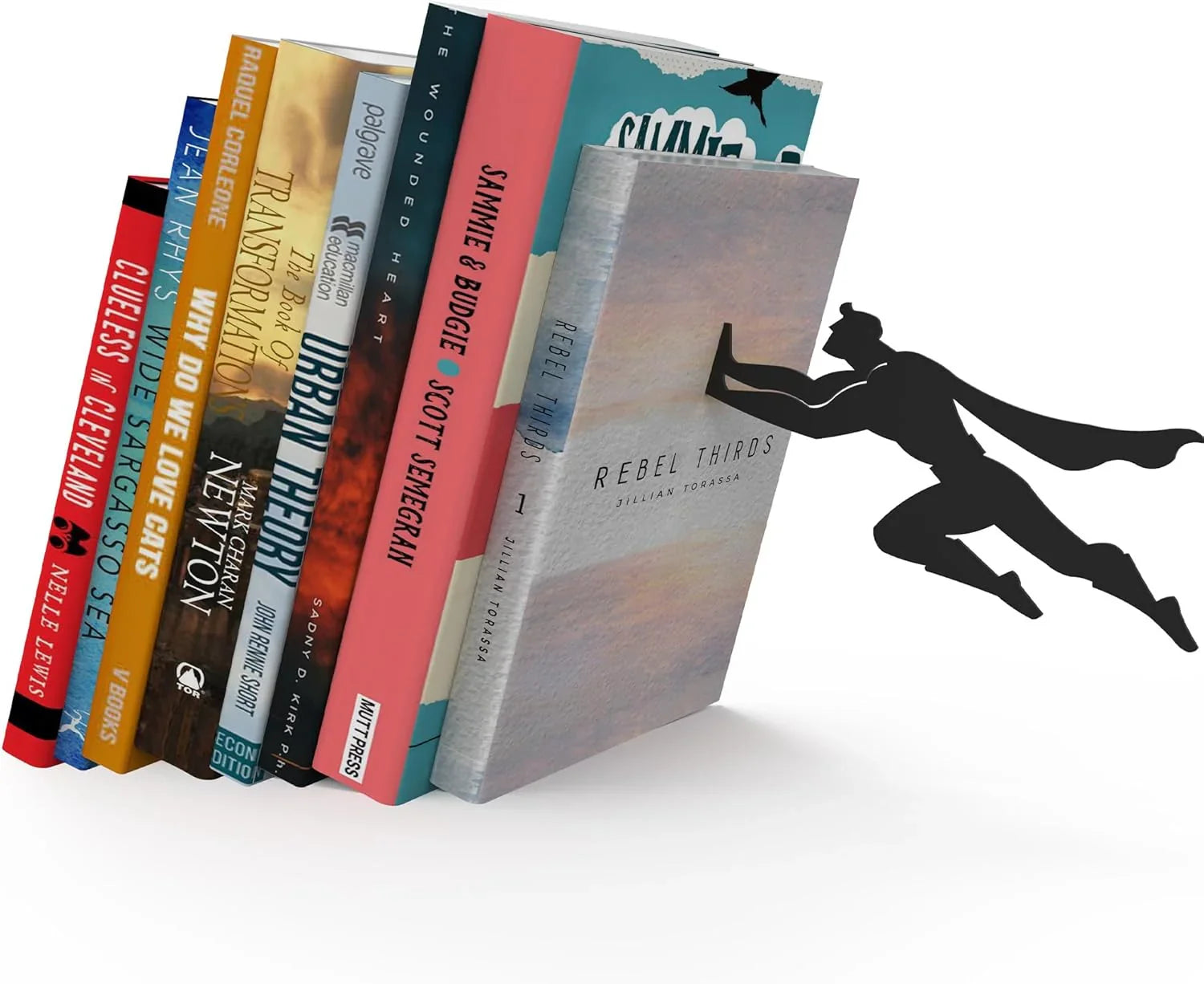 flying superhero magnetic bookend cape pulls books off shelf novelty home decor gift for fans and readers – Harry Potter, Superhero, Yoda