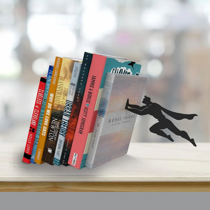 wizard graduate metal bookend with detachable magnetic figure powder coated steel home library decor – Harry Potter, Superhero, Yoda