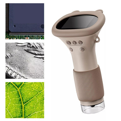 Micro Explorer Pro 1000X digital microscope Beige edition with PCB chip coin leaf samples — SCOPE-2