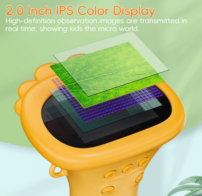 Micro Explorer Pro 1000X digital microscope 2.0 inch IPS color display close-up — SCOPE-1, SCOPE-2, SCOPE-4