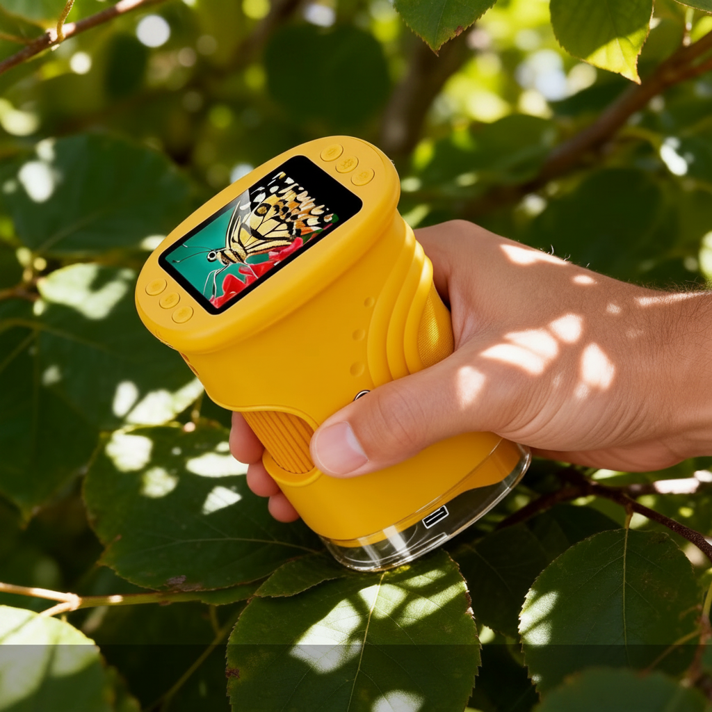 Mini Pocket 1000X handheld microscope for kids outdoor — 3256809371507080-Y, 3256810283375443-W, 3256809371507080-P, 3256810283375443-P