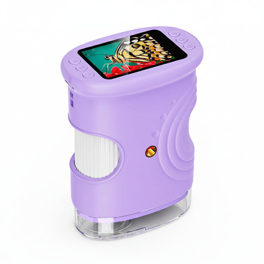 1000X handheld digital microscope for kids Mini Pocket Purple edition product shot — 3256810283375443-P