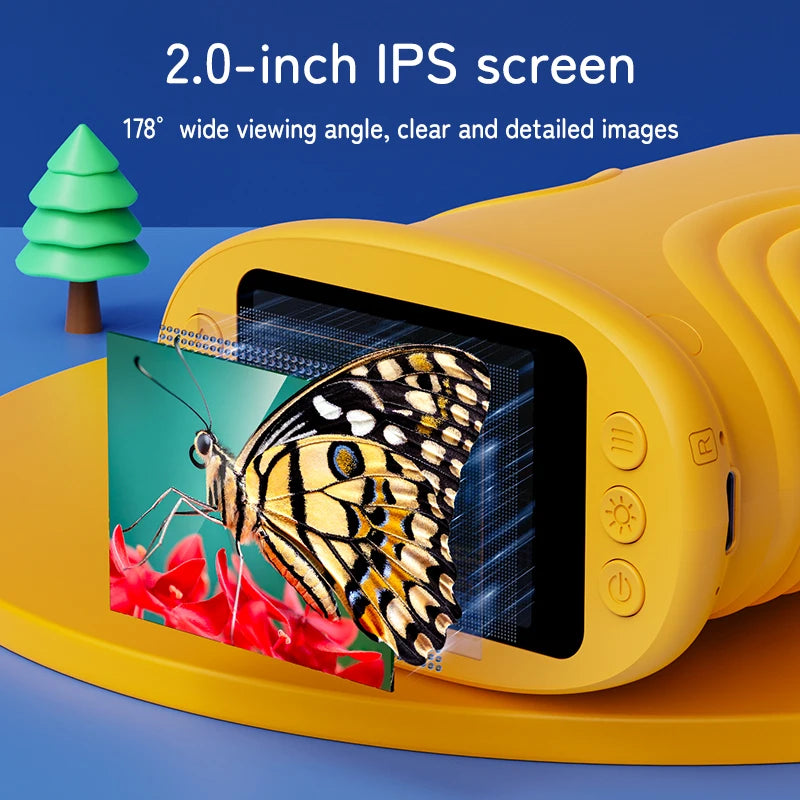 Mini Pocket microscope 2.0 inch IPS screen 178 wide viewing angle butterfly — 3256809371507080-Y, 3256810283375443-W, 3256809371507080-P, 3256810283375443-P
