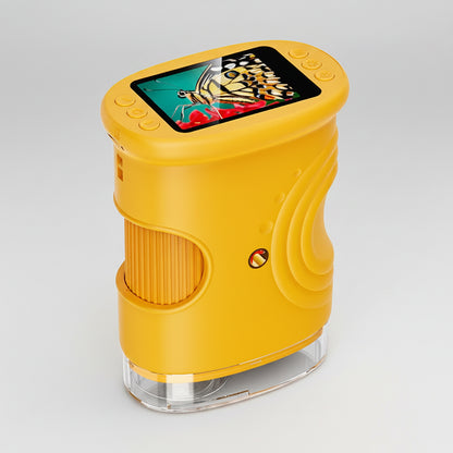 1000X handheld digital microscope for kids Mini Pocket Yellow edition product shot — 3256809371507080-Y