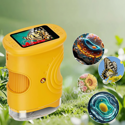 Mini Pocket microscope HD photo and video samples microorganisms butterfly flowers organisms — 3256809371507080-Y, 3256810283375443-W, 3256809371507080-P, 3256810283375443-P