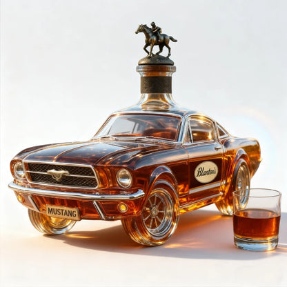 whiskey decanter mustang fastback bourbon gift for men - Blanton's