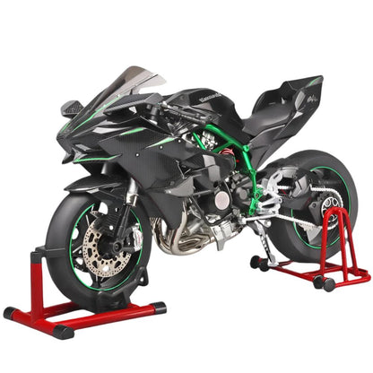 Ninja H2R RC superbike 1:6 scale model with engine sound and exhaust smoke, die-cast motorcycle in Black