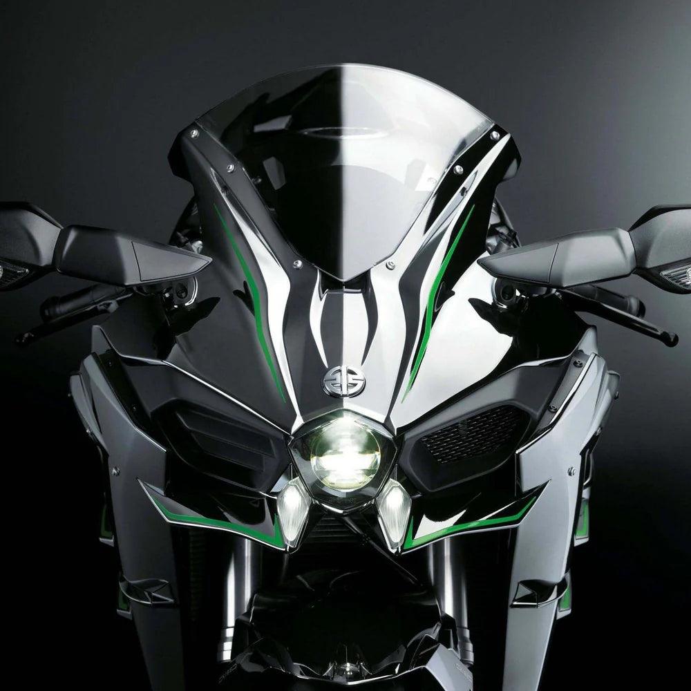 Motorcycle scale model with detailed fairing and racing bodywork for man cave or office display