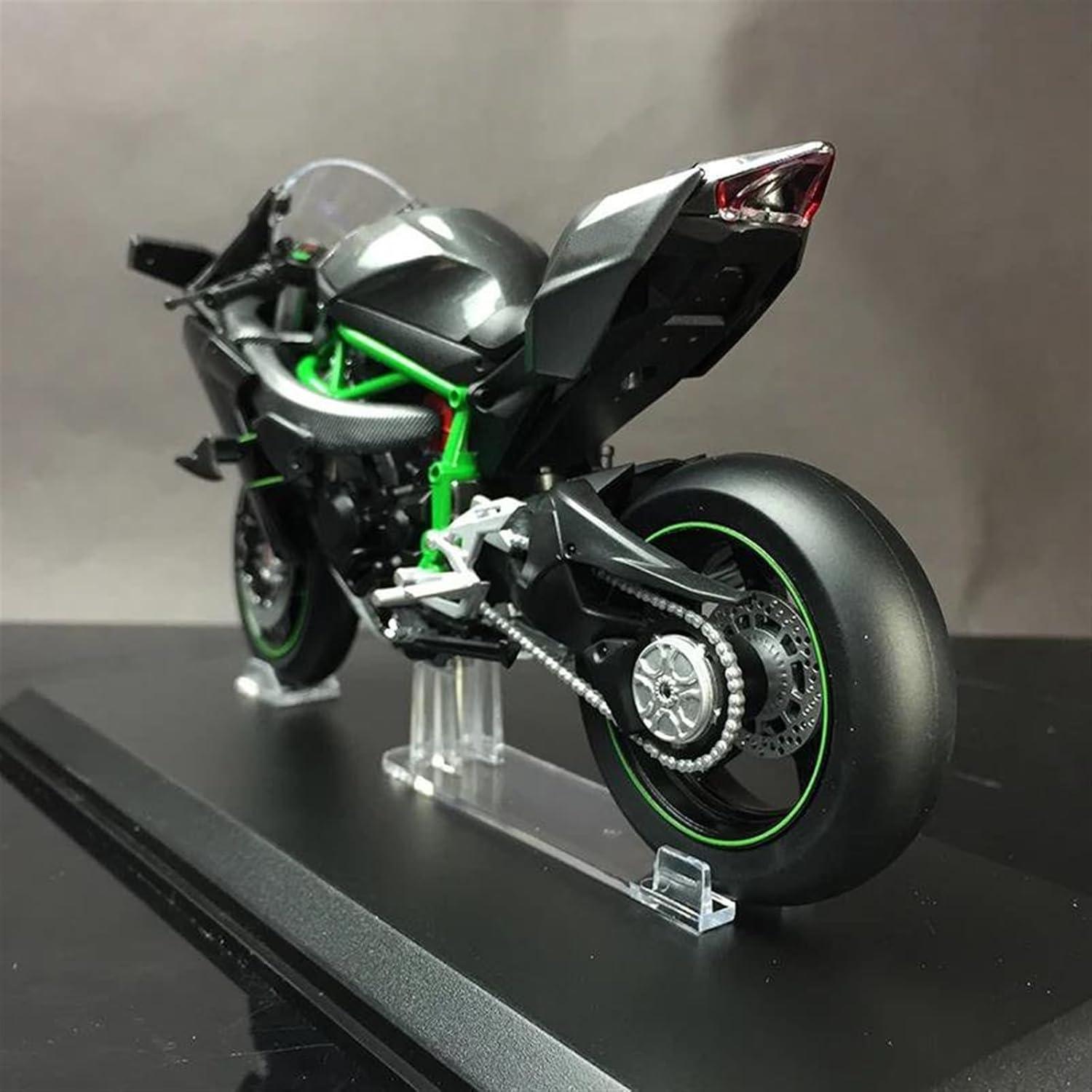 1:6 scale superbike replica with detailed wheels and drilled disc brakes, motorsport shelf decor