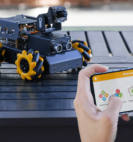 smart robot car kit gift for coders, computer vision and gesture recognition learning platform, Without Raspberry Pi 4B, With Raspberry Pi 4B (4GB)
