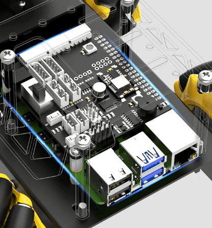 python robotics kit for teens and adults, ai vision robot car for face tracking projects, Without Raspberry Pi 4B, Without Raspberry Pi 5