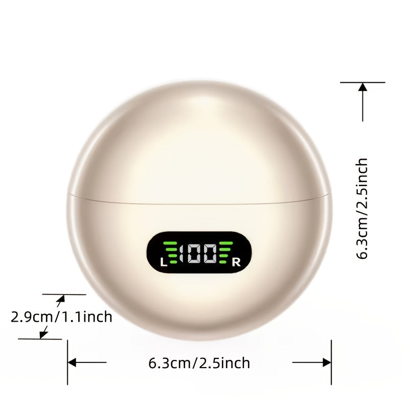 compact pocket-sized charging case with LED battery display for travel, Purple, Beige, Black earbuds