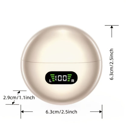 compact pocket-sized charging case with LED battery display for travel, Purple, Beige, Black earbuds
