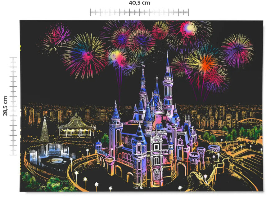 Paint by scratch art kit with city designs professional scratching tools scratch painting technique stress relief creative activity