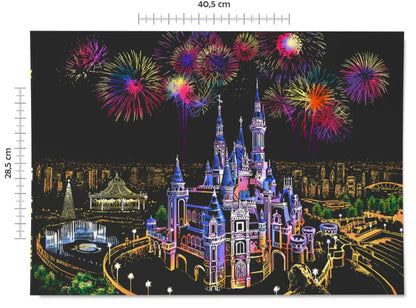 Paint by scratch art kit with city designs professional scratching tools scratch painting technique stress relief creative activity