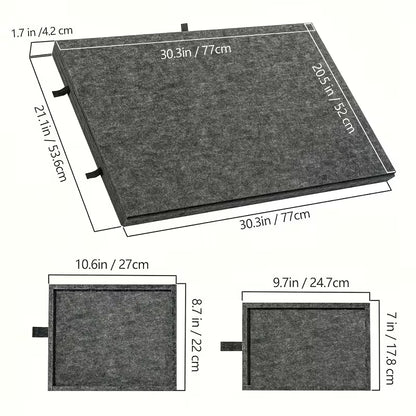 Portable puzzle desk with tiltable angle and felt mat for 1500 piece jigsaw puzzles – Dark Gray, Light Gray