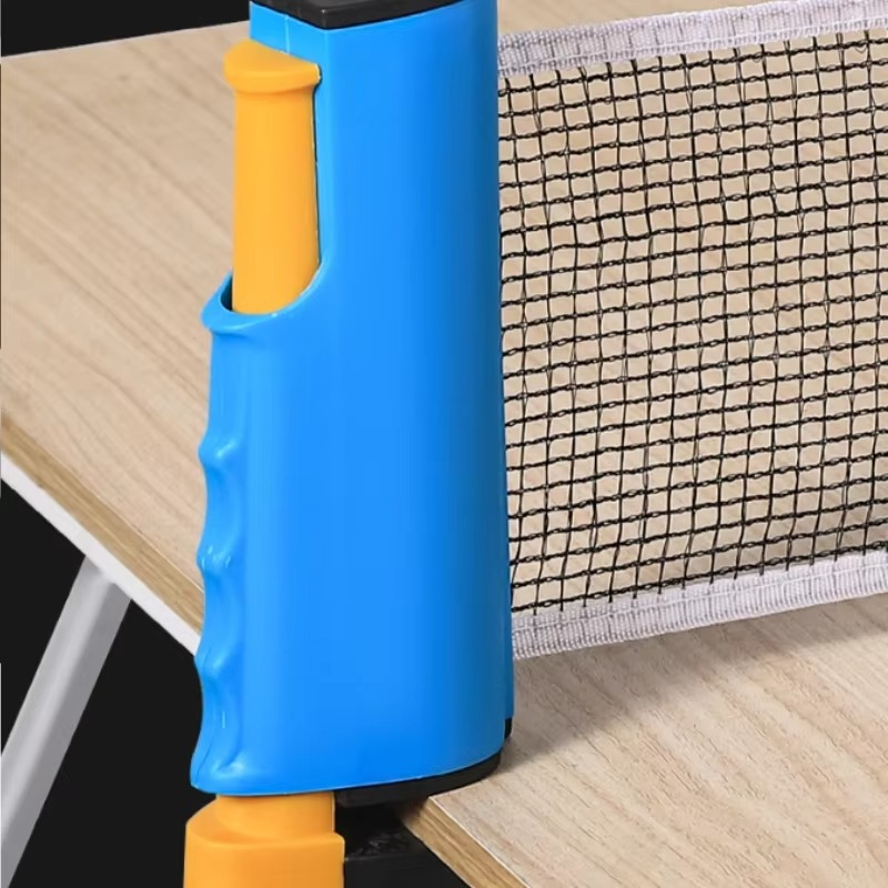 retractable ping pong net adjustable clip-on for any table up to 5cm thick portable table tennis game kit – Orange, Gray, Blue, Black