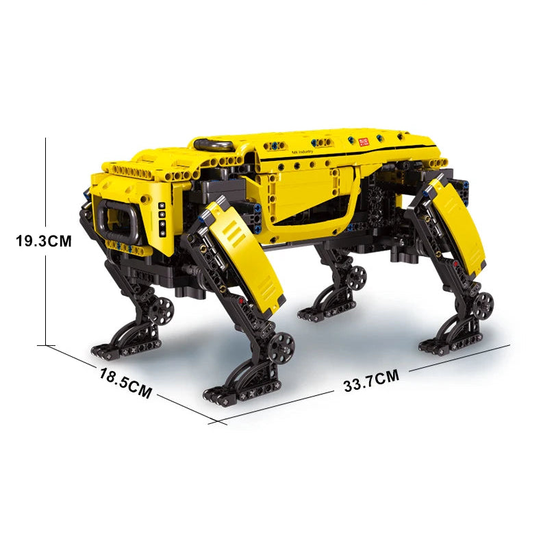 Power Robot Dog Building Blocks Set 936 Pieces with Remote Control Yellow