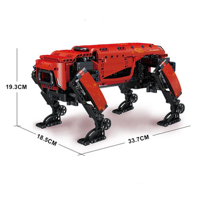 Power Robot Dog Building Blocks Set 936 Pieces with Remote Control Red