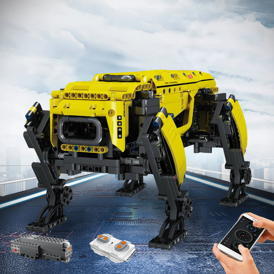 Power Robot Dog Building Blocks Set 936 Pieces with Remote Control Yellow