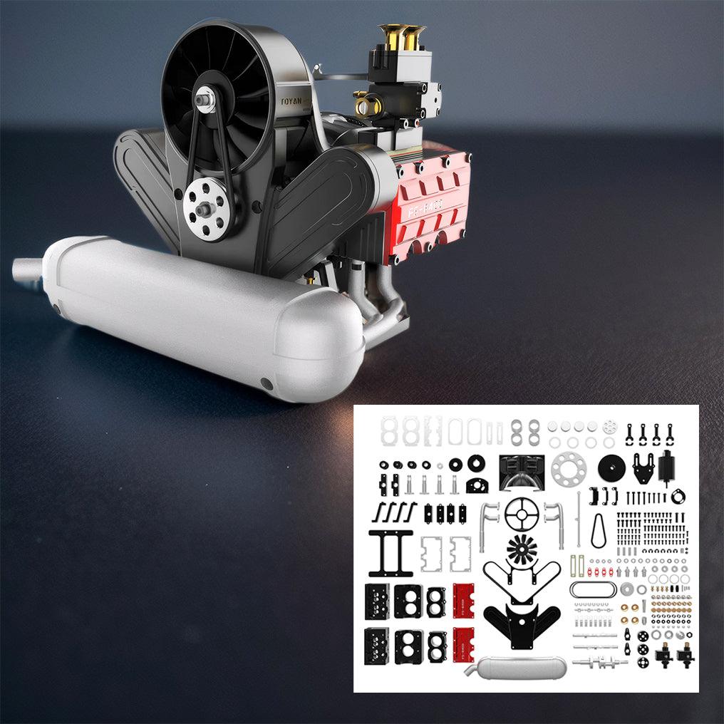 Puzzloria™ | DIY 4 Cylinder Four-Stroke 14cc Nitro H4 Engine Model Kit FS-B400 - Puzzloria