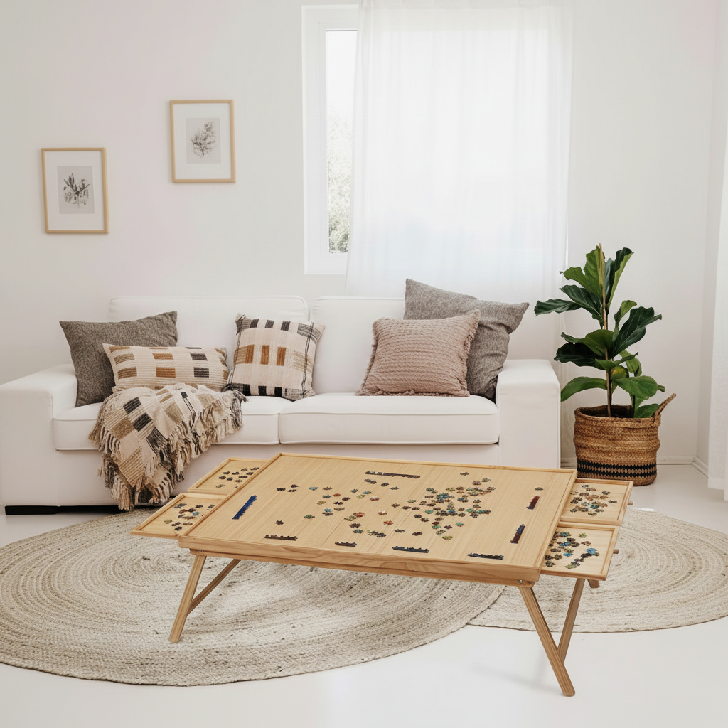 Puzzle Tables With Drawers 40 inches 16 inches tall