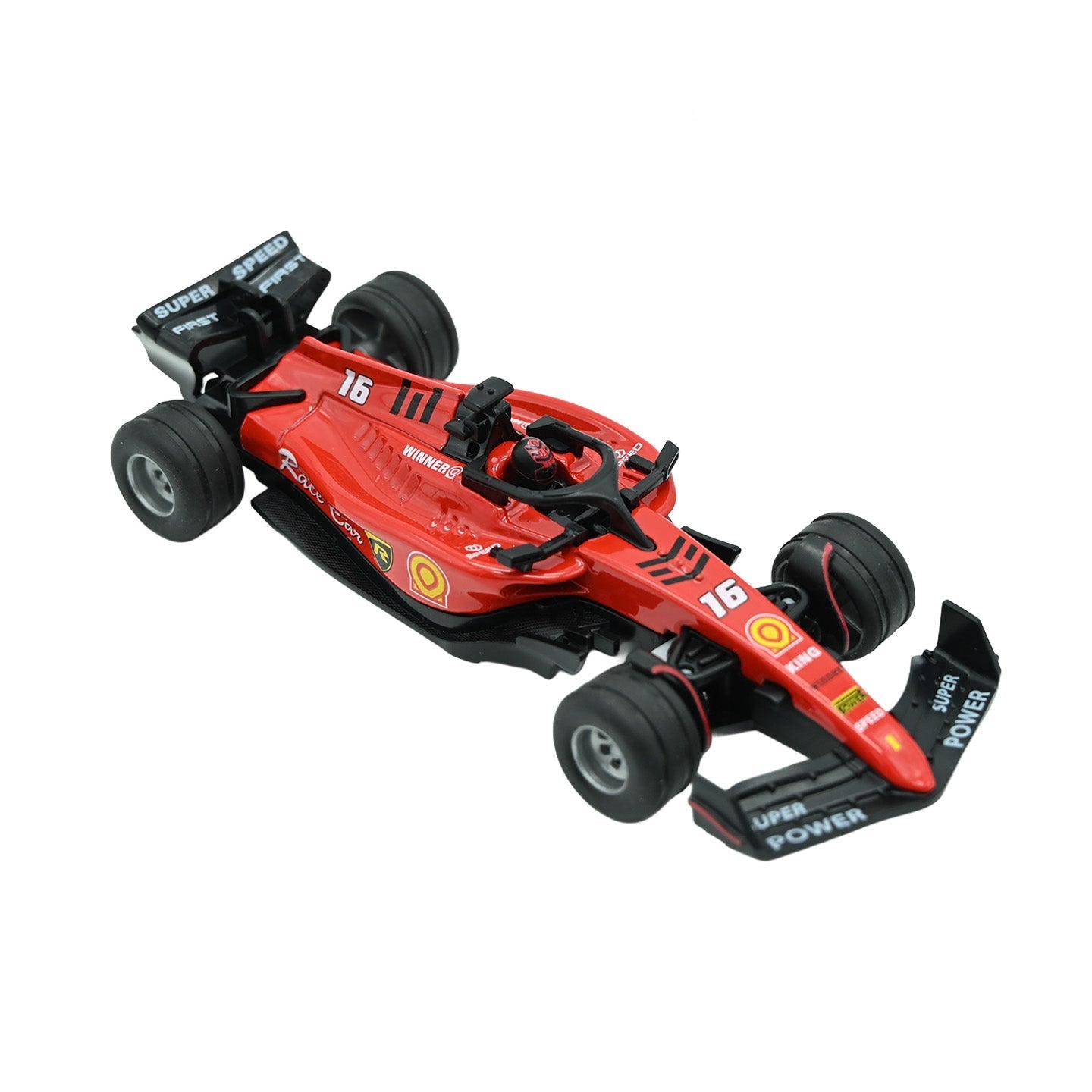 Puzzloria 1:64 scale RC Formula racing car with alloy body LED lights and dual remote app control