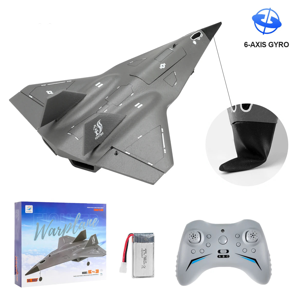 RC stealth fighter jet plane FX9672 4CH 6-axis gyro twin ducted fan airplane EPP foam stealth body hobby gift for teens