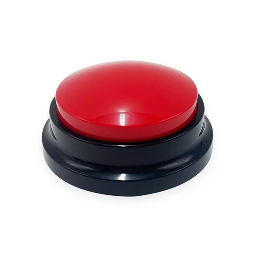 Recordable pet training communication buttons with voice recording feature for dog and cat command training in multiple colors