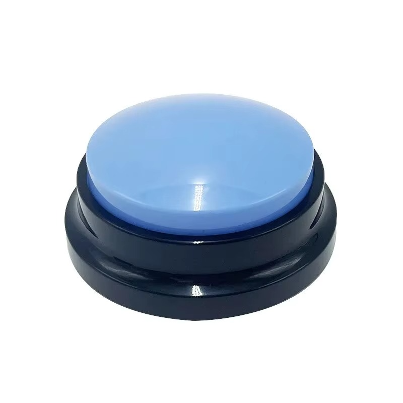 Recordable pet training communication buttons with voice recording feature for dog and cat command training in multiple colors