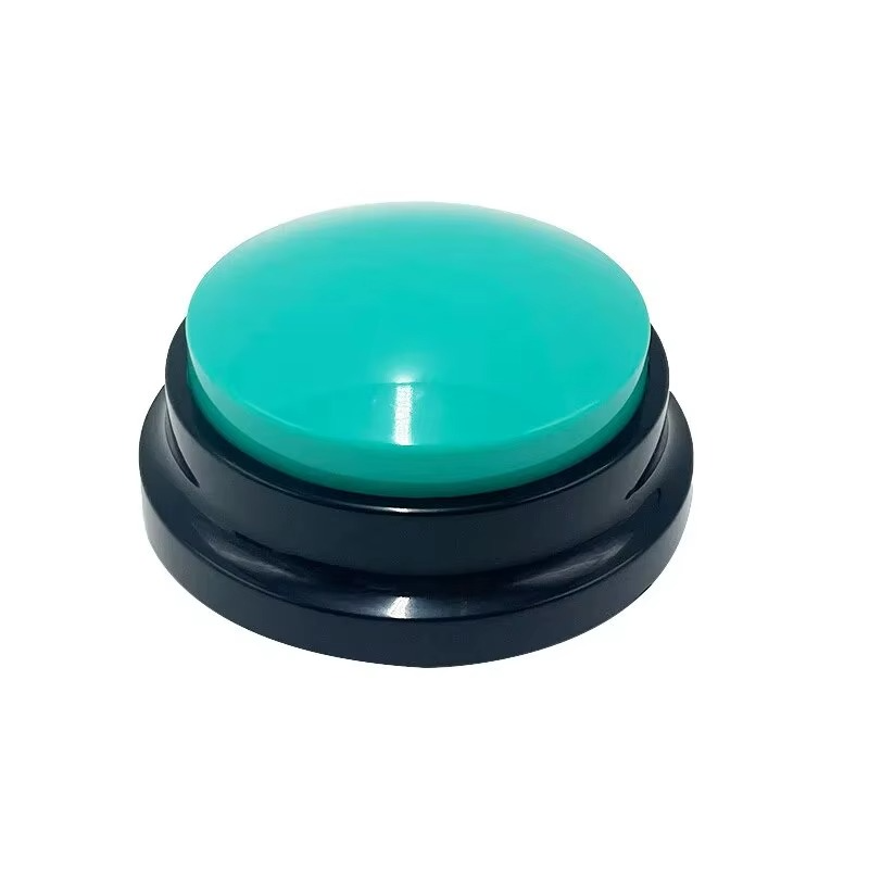 Recordable pet training communication buttons with voice recording feature for dog and cat command training in multiple colors