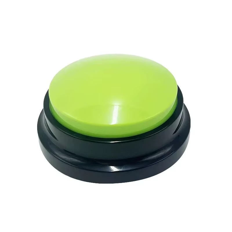 Recordable pet training communication buttons with voice recording feature for dog and cat command training in multiple colors